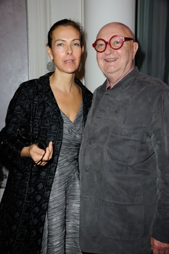 Carole Bouquet et Jean-Pierre Coffe lors du Salon des Rencontres Vinicoles de Paris au Pavillon Kleber le 23 octobre 2012