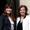 Carla Bruni-Sarkozy et Valérie Trierweiler le jour de la passation de pouvoir à l'Elysée, le 15 mai 2012.