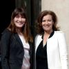Carla Bruni-Sarkozy et Valérie Trierweiler le jour de la passation de pouvoir à l'Elysée, le 15 mai 2012.