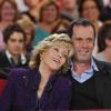 Emouvantes retrouvailles pour Jane Fonda et Christian Vadim dans l'émission Vivement dimanche sur France 2. Tournage du mercredi 24 octobre 2012. Diffusion fixée au dimanche 28 octobre 2012.