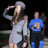 Alessandra Ambrosio a oublié son pantalon à la soirée Halloween de Beverly Hills, le 26 octobre 2012.
