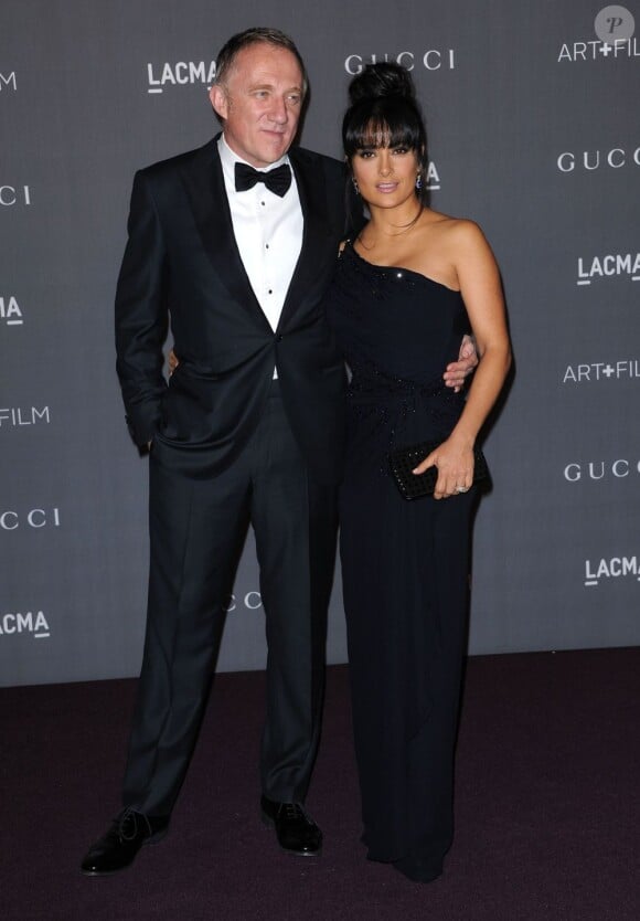 Salma Hayek et son époux Francois-Henri Pinault au LACMA Art Gala à Los Angeles le 27 octobre 2012.