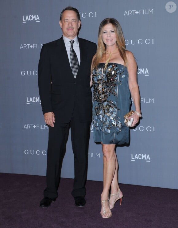 Tom Hanks et sa femme, ancienne actrice, Rita Wilson au LACMA Art Gala à Los Angeles le 27 octobre 2012.