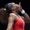 Serena Williams exhulte après s'être imposée en finale du Masters d'Istanbul le 29 octobre 2012 face à Maria Sharapova (6-4, 6-3)