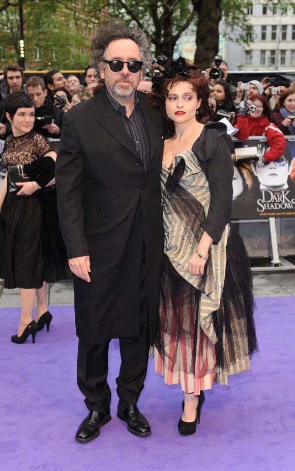 Tim Burton et Helena Bonham Carter à Londres le 9 mai 2012 pour l'avant-première de Dark Shadows