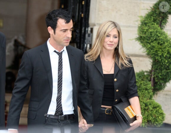 Justin Theroux et Jennifer Aniston à Paris en juin 2012.