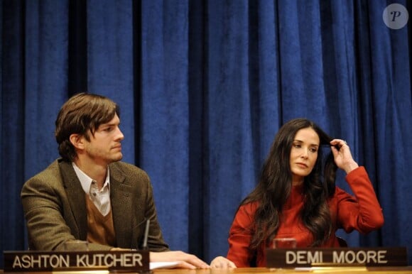 Ashton Kutcher et Demi Moore ensemble lors d'une conférence au siège des Nations unies en novembre 2010, avant leur séparation.