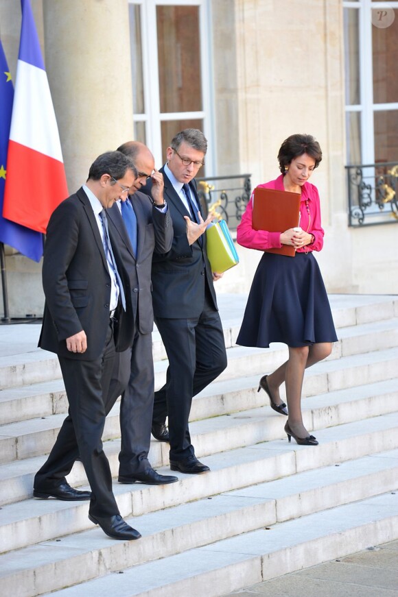 Marisol Touraine, ministre des Affaires sociales et de la Santé, à la sortie du conseil des ministres, le 31 octobre 2012.