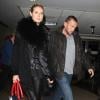 Heidi Klum et son amoureux Martin Kristen à l'aéroport de Los Angeles le 1er novembre 2012