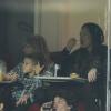 Emilie Nef Naf (ex-Secret Story 3), compagne de Jérémy Ménez et enceinte de leur premier enfant, au Parc des Princes le 3 novembre 2012 pour PSG-Saint-Etienne, match marqué par la première défaite des Parisiens et l'expulsion de Zlatan Ibrahimovic pour un kick dans la poitrine de Stéphane Ruffier.