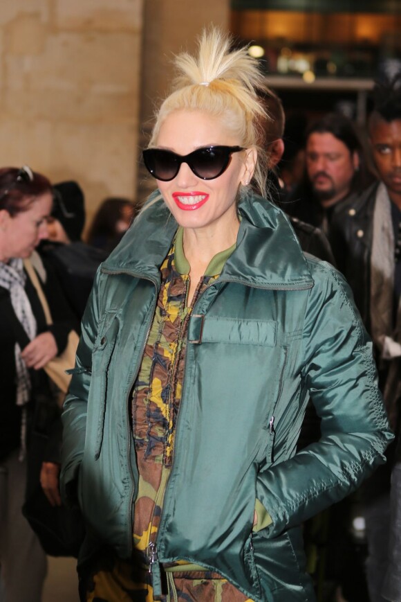 Gwen Stefani arrive à la gare du Nord à Paris le 5 novembre 2012.