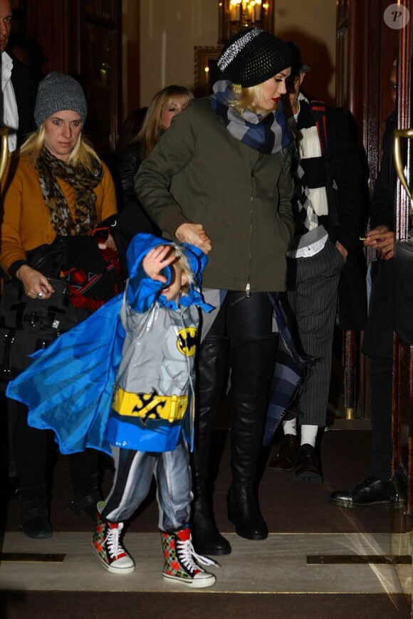 Gwen Stefani et son fils Zuma à Londres le 4 novembre 2012.