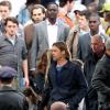 Brad Pitt sur le tournage de World War Z en Ecosse à Glasgow le 25 août 2012