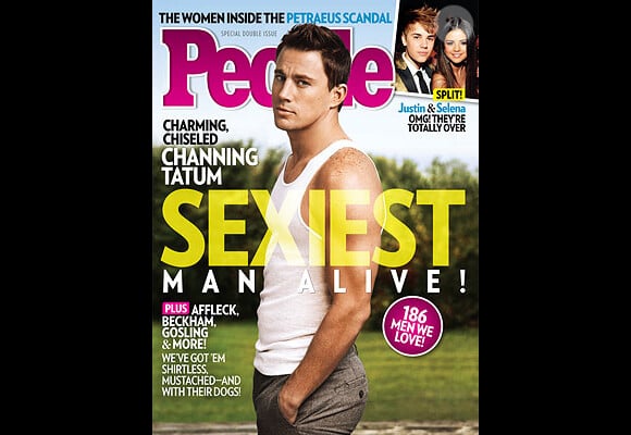 Channing Tatum, en couverture du magazine People, qui l'a élu homme le plus sexy de 2012