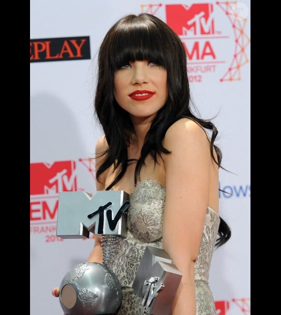 Carly Rae Jepsen aux MTV Europe Music Awards, le 11 novembre 2012 à Francfort