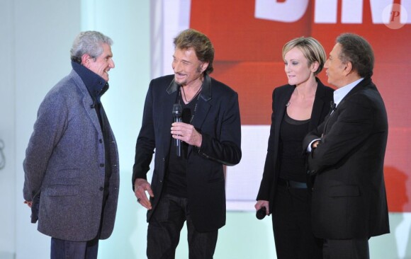 EXCLU : Claude Lelouch, Johnny Hallyday, Patricia Kaas et Michel Drucker sur le plateau de Vivement Dimanche, mercredi 7 novembre, émission diffusée le 11 novembre 2012.