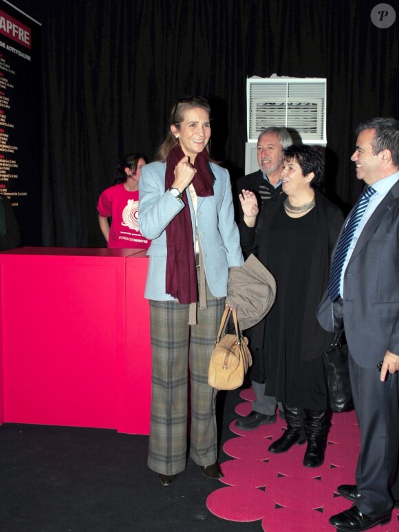 L'infante Elena d'Espagne à l'inauguration d'un studio de cinéma à Ségovie le 12 novembre 2012.