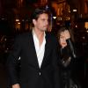 Scott Disick et sa fiancée Kourtney Kardashian arrivent au restaurant de l'hôtel Costes pour un dîner en amoureux. Paris, le 12 novembre 2012.