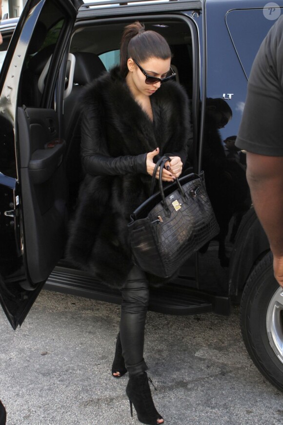 Exclusif - Kim Kardashian à Miami. Le 12 novembre 2012.