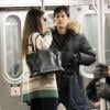 Katie Holmes prend le métro pour se rendre à Broadway le 14 novembre 2012.