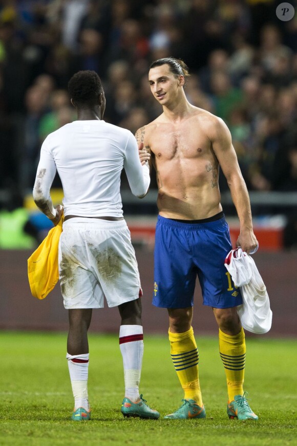 Zlatan Ibrahimovic lors de la victoire face à l'Angleterre à Solna le 14 Novembre 2012