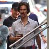 Matthew McConaughey a été rejoint par sa femme enceinte et ses enfants Levi (4 ans) et Vida (2 ans), sur le tournage du film Dallas Buyer's Club en Louisiane. Novembre 2012.