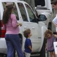 Matthew McConaughey a été rejoint par sa femme Camila Alves enceinte et ses enfants Levi (4 ans) et Vida (2 ans), sur le tournage du film  Dallas Buyer's Club  en Louisiane. Novembre 2012.