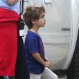 Levi, fils de Matthew McConaughey et Camila, sur le tournage du film  Dallas Buyer's Club  en Louisiane. Novembre 2012.