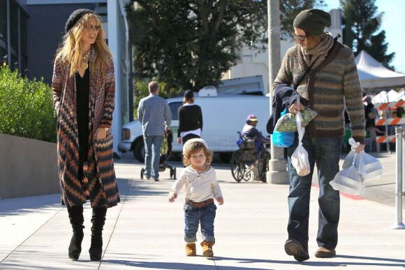 Rachel Zoe, son mari Rodger Berman et leur fils Skyler passent du temps ensemble à Los Angeles le 11 novembre 2012.