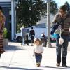 Rachel Zoe, son mari Rodger Berman et leur fils Skyler à Los Angeles le 11 novembre 2012.