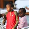 Les enfants de Madonna, David Ritchie et Mercy James, dans leur hôtel à Miami, le 18 novembre 2012.
