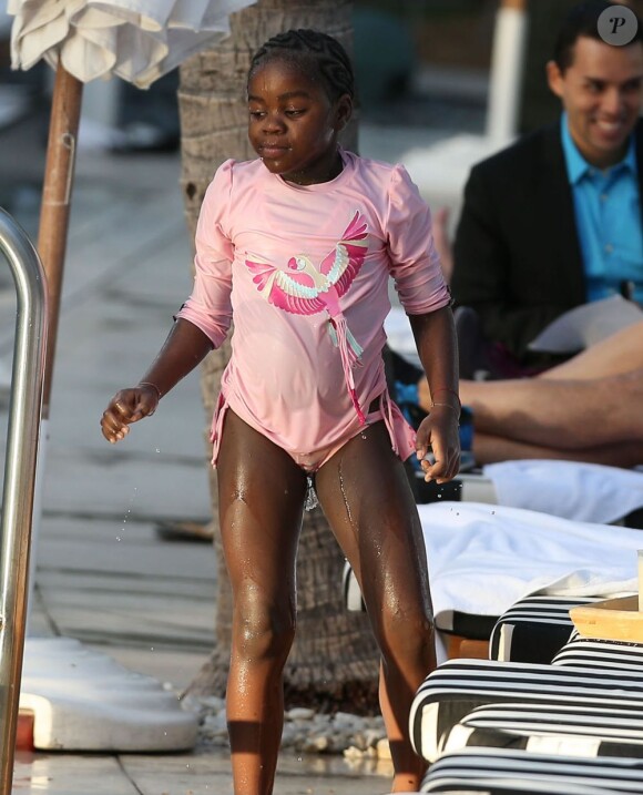 Mercy James au bord de la piscine de son hôtel de Miami. Le 18 novembre 2012.