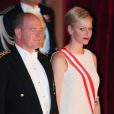  Le prince Albert II de Monaco et la princesse Charlene au Forum Grimaldi pour l'opéra de Puccini  La Fianciulla del West  lors de la soirée de gala de la Fête nationale à Monaco le 19 novembre 2012. 