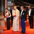Arrivée de la famille princière au Forum Grimaldi pour l'opéra de Puccini  La Fianciulla del West  lors de la soirée de gala de la Fête nationale à Monaco le 19 novembre 2012.