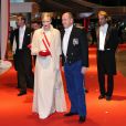 Arrivée de la famille princière au Forum Grimaldi pour l'opéra de Puccini  La Fianciulla del West  lors de la soirée de gala de la Fête nationale à Monaco le 19 novembre 2012.