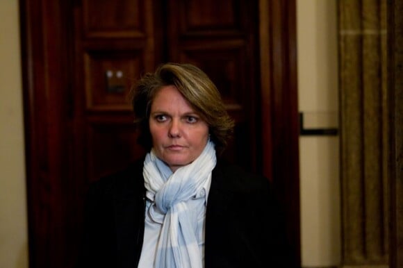 Nathalie Tauziat lors du procès de Régis de Camaret le 20 novembre 2012 aux assises du Rhône à Lyon