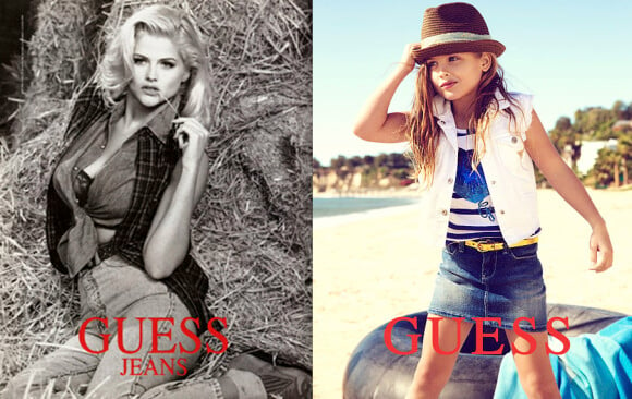 En 1992, Anna Nicole Smith devient l'égérie de la marque Guess. Vingt ans plus tard, en 2012, sa fille Dannielynn Birkhead devient elle aussi l'égérie de la marque pour sa ligne enfant.