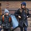 Sarah Jessica Parker emmène James à l'école à New York le 27 Novembre 2012.