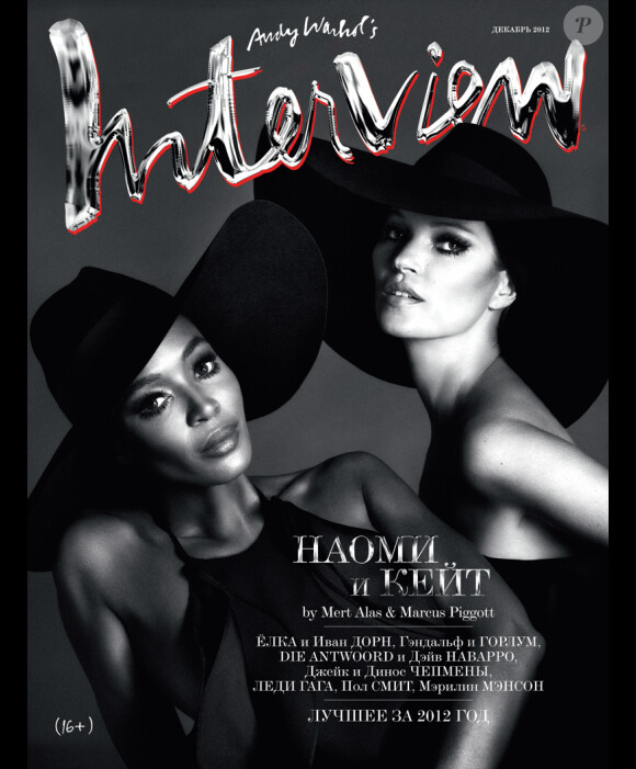 Kate Moss et Naomi Campbell sur une autre couverture du magazine Interview Russie