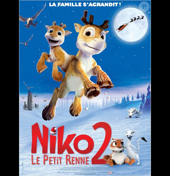 Affiche officielle du film d'animation Niko, le petit renne 2.