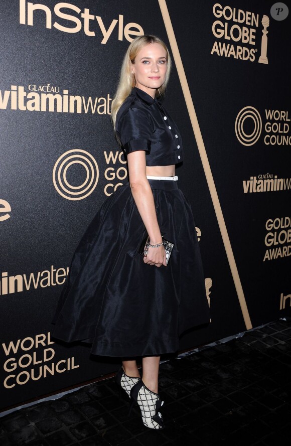 Diane Kruger porte une robe rétro lors de la soirée d'élection de la Miss Golden Globe 2013 par la Hollywood Foreign Press Association and InStyle, au Cecconi's, de Los Angeles, le 29 novembre 2012.