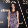 Olivia Munn très sexy dans sa robe à motifs pendant la soirée d'élection de la Miss Golden Globe 2013 par la Hollywood Foreign Press Association and InStyle, au Cecconi's, de Los Angeles, le 29 novembre 2012.