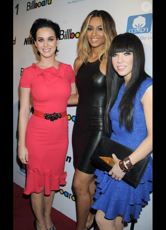 Katy Perry, Ciara et Carly Rae Jepsen lors de la soirée 'Billboard Women In Music luncheon' à New York le 30 Novembre 2012.
