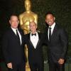 Tom Hanks, Jeffrey Katzenberg et Will Smith lors de la soirée des Governors Awards à Los Angeles le 1er décembre 2012
