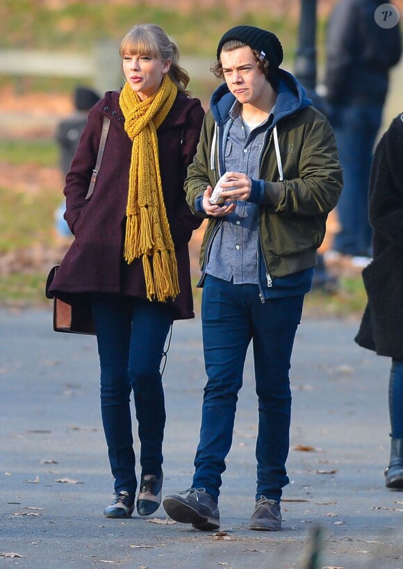 Taylor Swift et Harry Styles des One Direction, son supposé nouveau compagnon, à New York le 2 décembre 2012.