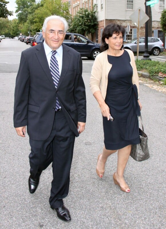 Dominique Strauss-Kahn et son ex-compagne Anne Sinclair le 29 août 2011 à Washington