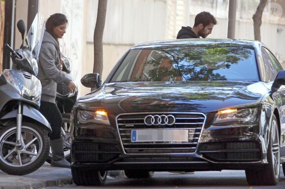 Cesc Fabregas et sa compagne Daniella Semaan à Barcelone le 2 décembre 2012