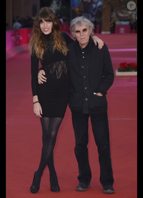 Lou Doillon et son père Jacques Doillon au Photocall du film "Un Enfant de Toi" au 7e Festival International du Film de Rome le 15 novembre 2012.