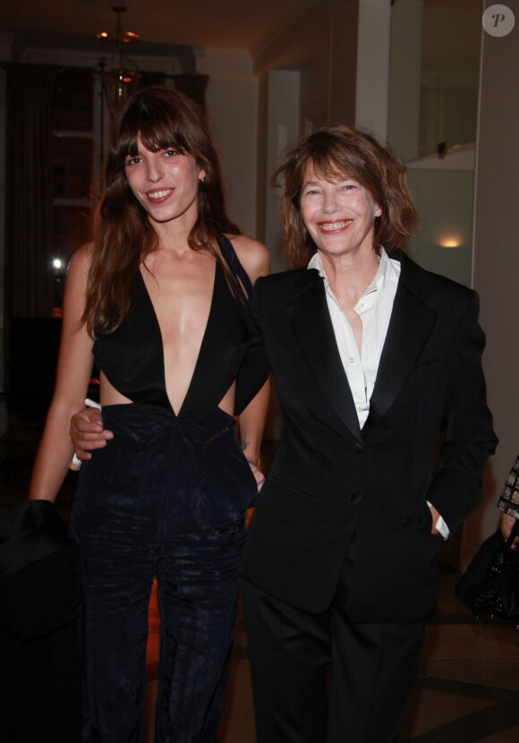 Lou Doillon et Jane Birkin au ANDAM diner Fashion Award à Paris le 5 octobre 2011.