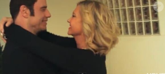 John Travolta et Olivia Newton-John dans le clip de leur chanson I think you might like it.